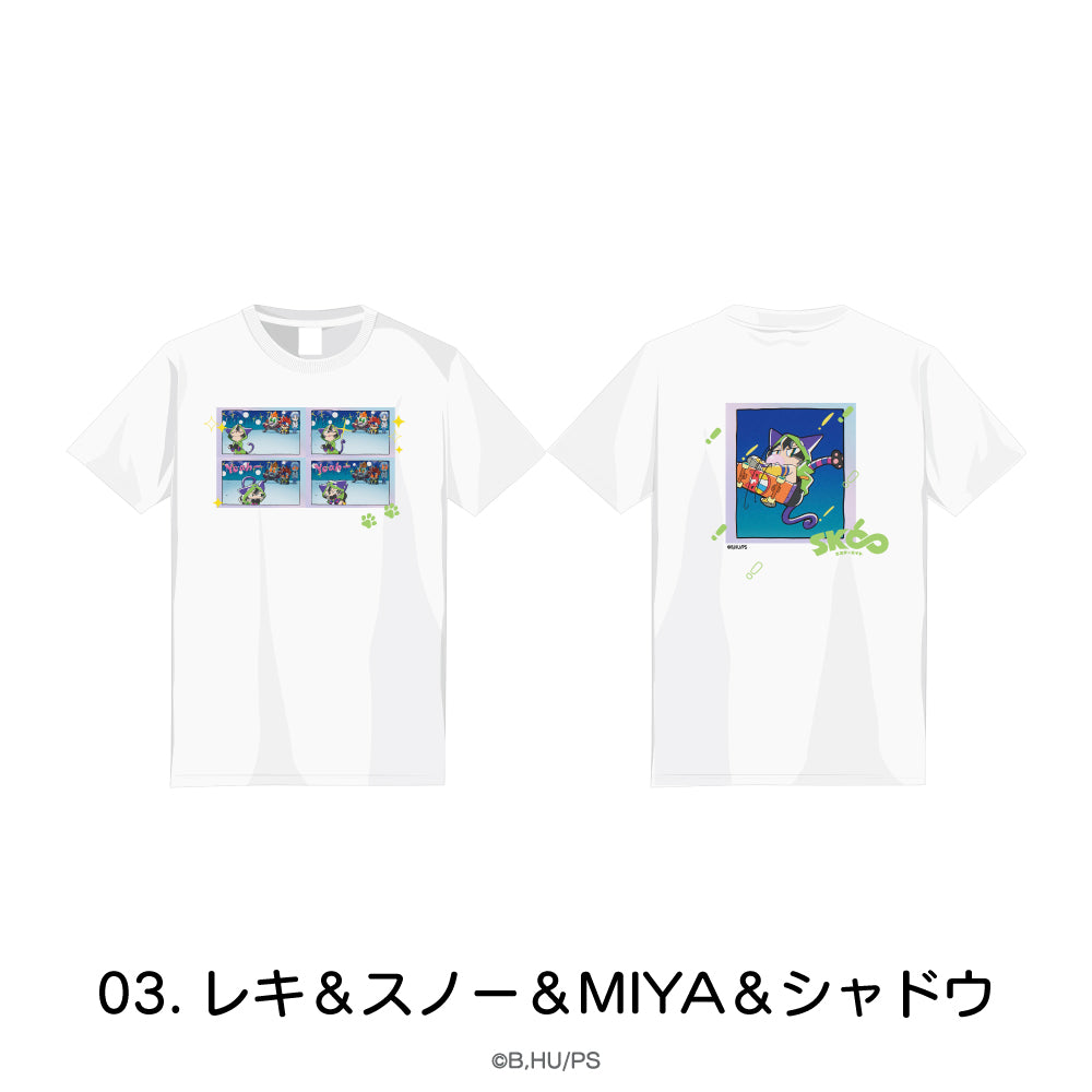 『オリジナルK∞ エスケーエイト』Tシャツ  03.レキ&スノー&MIYA&シャドウ