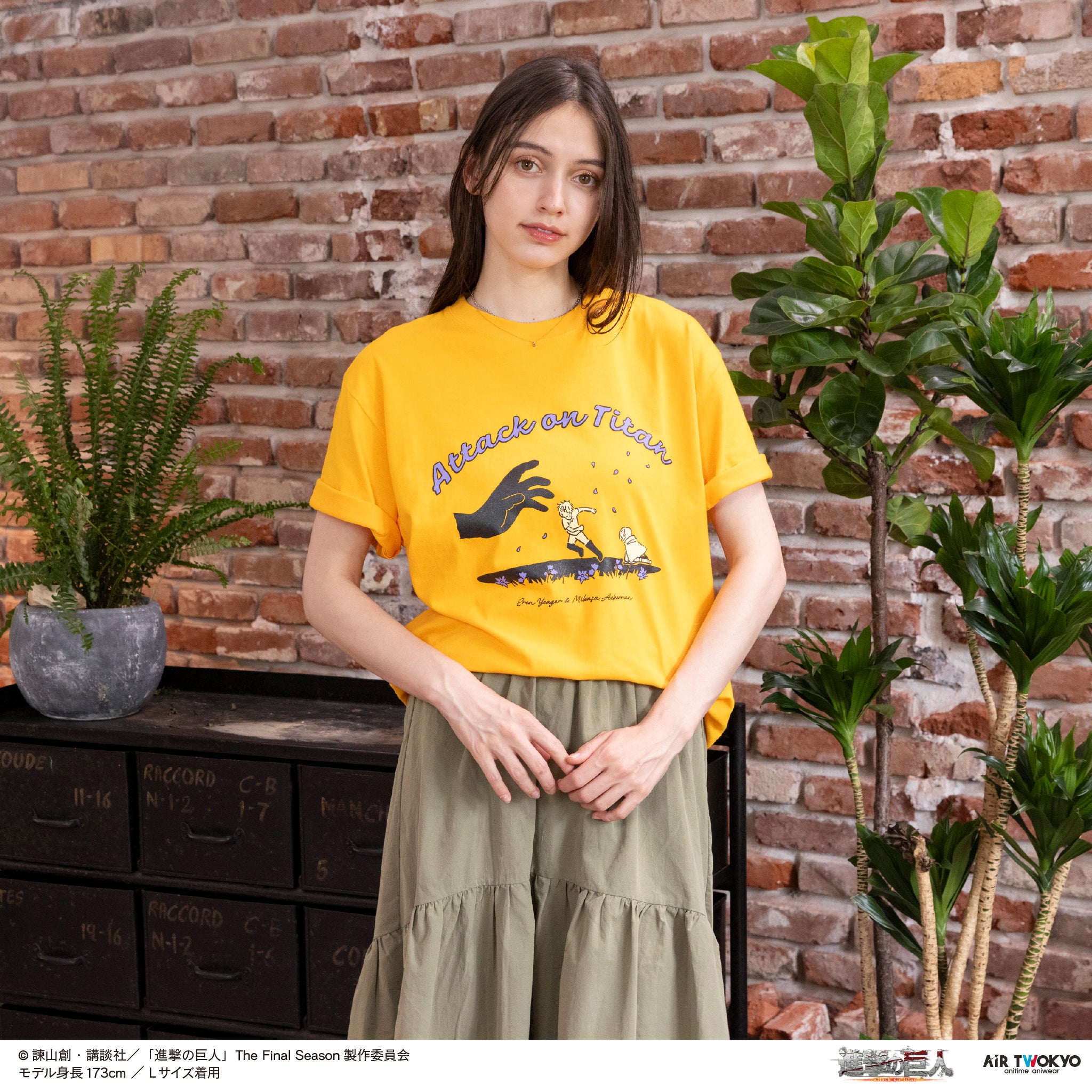 『進撃の巨人』TVアニメ シーンイラストTシャツ 6(そんなもん 何度でも巻いてやる)