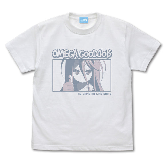 『ノーゲーム・ノーライフ』「白」の「オメガぐっじょぶ」ウインドウ Tシャツ /WHITE