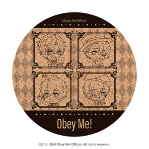 『Obey Me!』コルクコースター04/サタン&アスモデウス&ベルゼブブ&ベルフェゴール バレンタインver.(ミニキャライラスト)