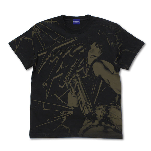 『BLACK LAGOON』レヴィ オールプリントTシャツ BLACK【202404再販】