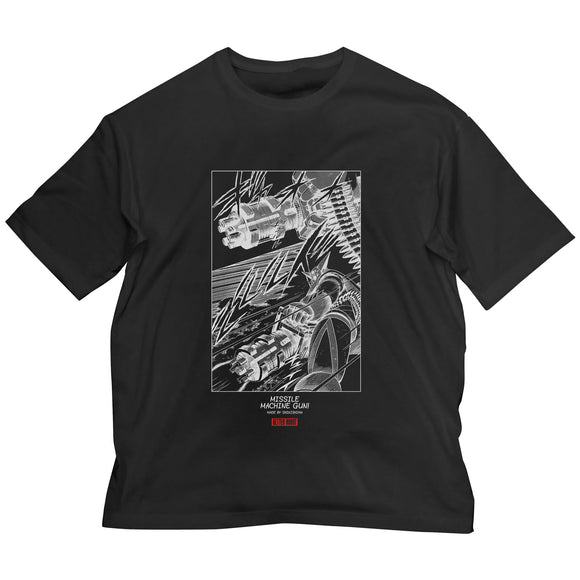 『ゲッターロボ』原作版 ゲッターロボ ミサイルマシンガンVer. ビッグシルエットTシャツ BLACK