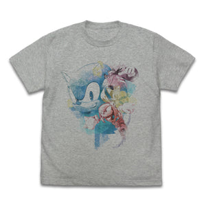 『ソニック・ザ・ヘッジホッグ』ソニック Fashion Pencil フルカラーTシャツ / MIX GRAY