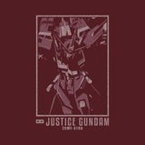 『機動戦士ガンダムSEED DESTINY』インフィニットジャスティスガンダム Tシャツ BURGUNDY