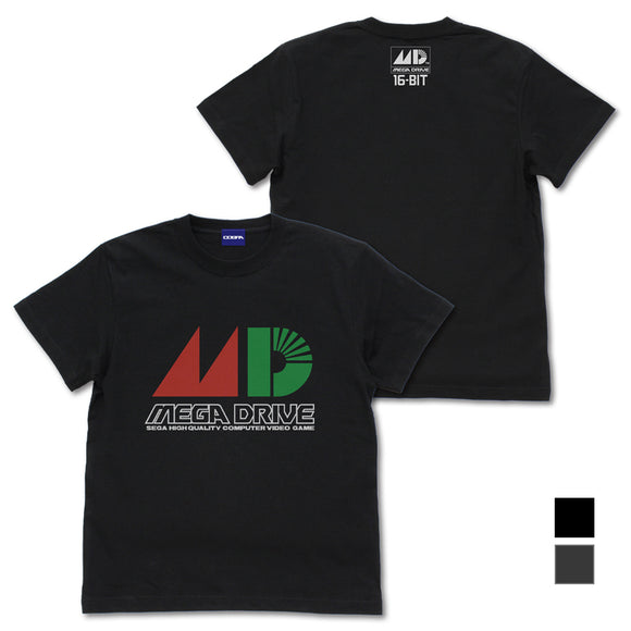 『メガドライブ』メガドライブ ロゴ Tシャツ BLACK