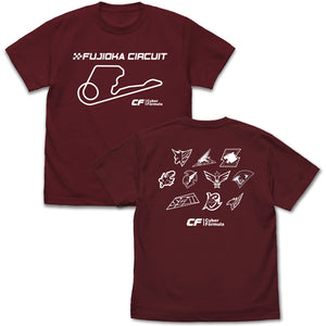 『新世紀GPXサイバーフォーミュラ』富士岡サーキット Tシャツ/BURGUNDY