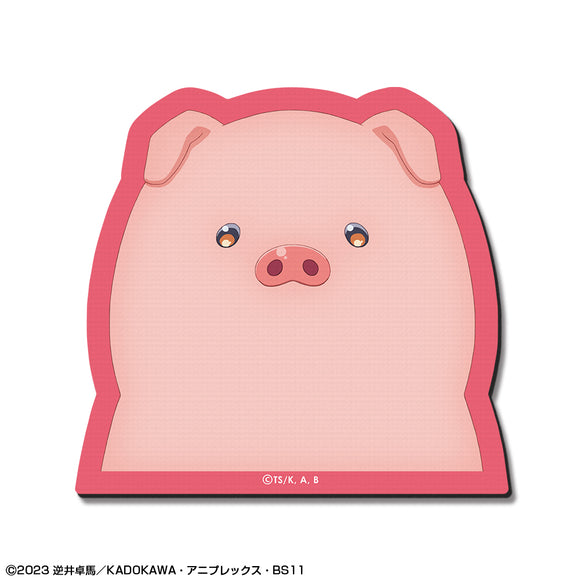 『豚のレバーは加熱しろ』ラバーマウスパッド デザイン04(豚/A)