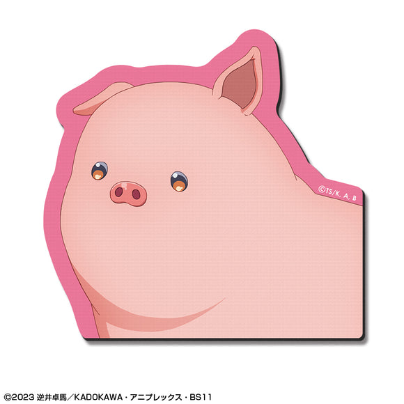 『豚のレバーは加熱しろ』ラバーマウスパッド デザイン05(豚/B)