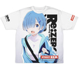 『Re:ゼロから始める異世界生活』レム 冷感両面フルグラフィックTシャツ ストリートファッションVer.【202405再販】