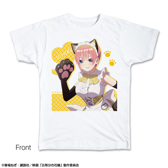 『映画 五等分の花嫁』Tシャツ XLサイズ デザイン01(中野一花/猫耳メイドver.)【描き下ろし】