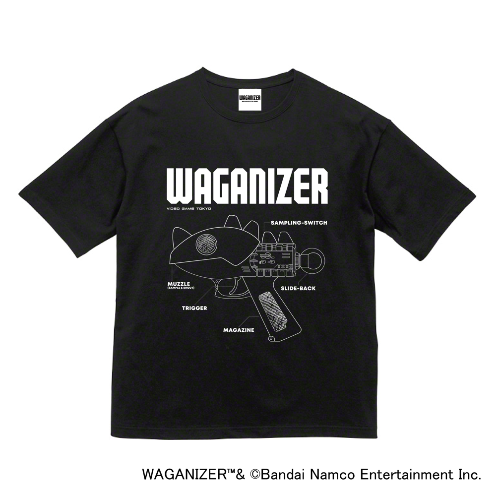 『ワギャナイザー』ビッグシルエットTシャツ/ブラック