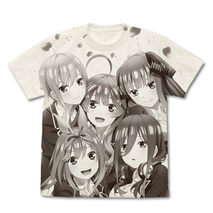 『五等分の花嫁∬』オールプリントＴシャツ VANILLA WHITE【202405再販】