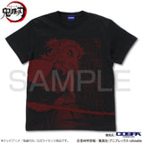 『鬼滅の刃』煉獄杏寿郎 オールプリントTシャツ/BLACK【202405再販】