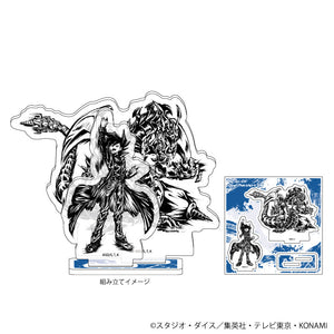 『遊☆戯☆王デュエルモンスターズGX』アクリルスタンドプレート04/万丈目準＆アームド・ドラゴン LV７(墨絵イラスト)