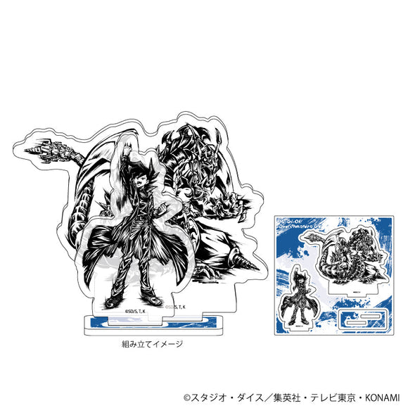 『遊☆戯☆王デュエルモンスターズGX』アクリルスタンドプレート04/万丈目準＆アームド・ドラゴン LV７(墨絵イラスト)