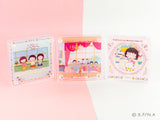 『ちびまる子ちゃん 90's Chibi Maruko Chan』かさなるアクリルコースターセット(3 枚組み) 90's Chibi Maruko Chan 03.おかっぱ・かっぱの巻