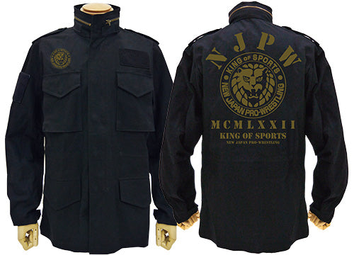 『新日本プロレスリング』 ライオンマーク M-65ジャケット/BLACK【202405再販】