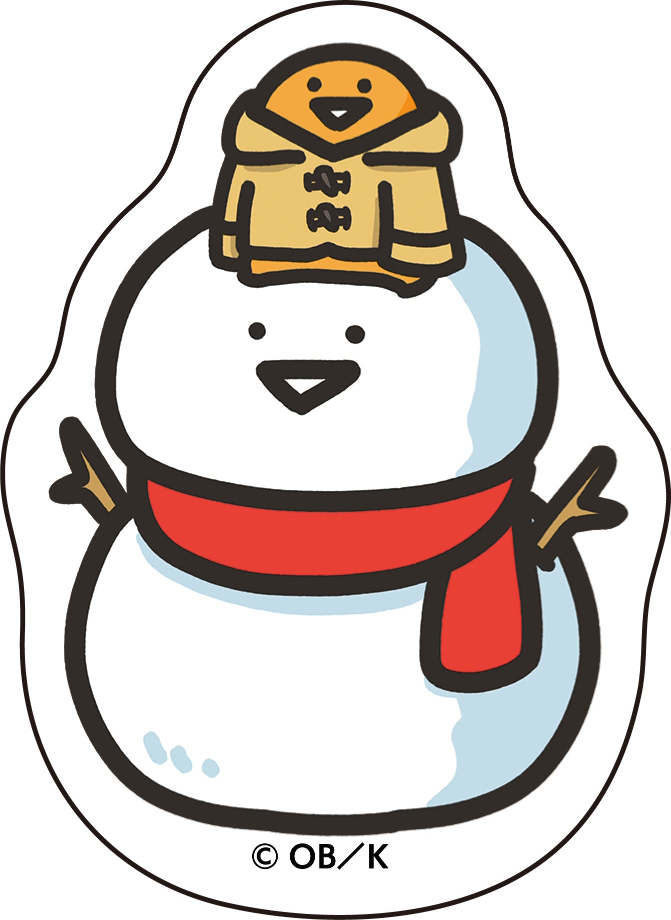 お文具といっしょ』ステッカー／ゼリーさん 冬のぬくぬくおでかけ