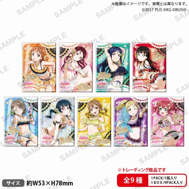 『ラブライブ!スクールアイドルフェスティバル』しかくいホログラム缶バッジコレクション Aqours サマーナイトver. BOX