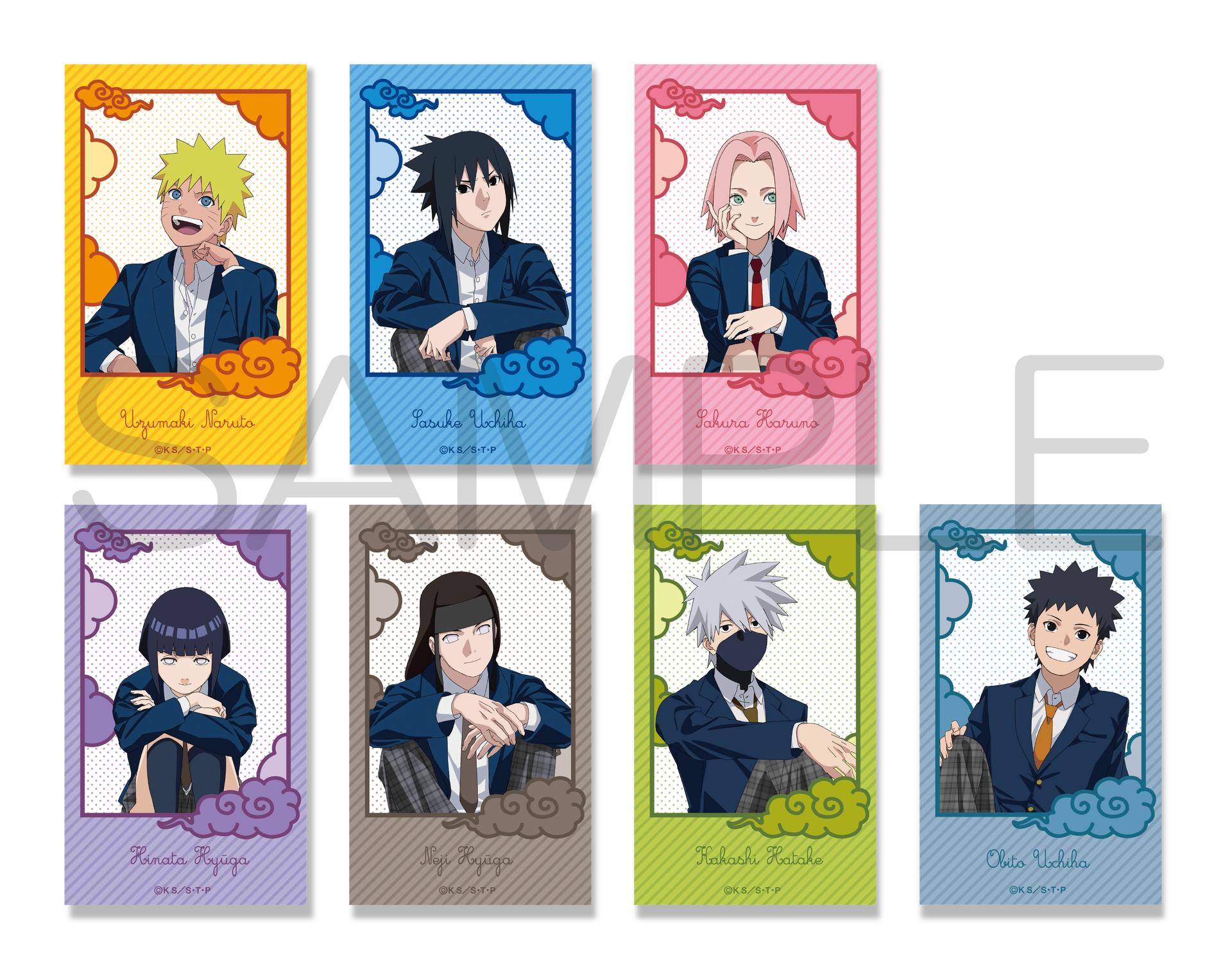 NARUTO ナルト疾風伝 文教堂アニメガ限定 和紙クリアファイル コンプセット NARUTO ナルト疾風伝 文教堂アニメガ限定 和紙クリアファイル