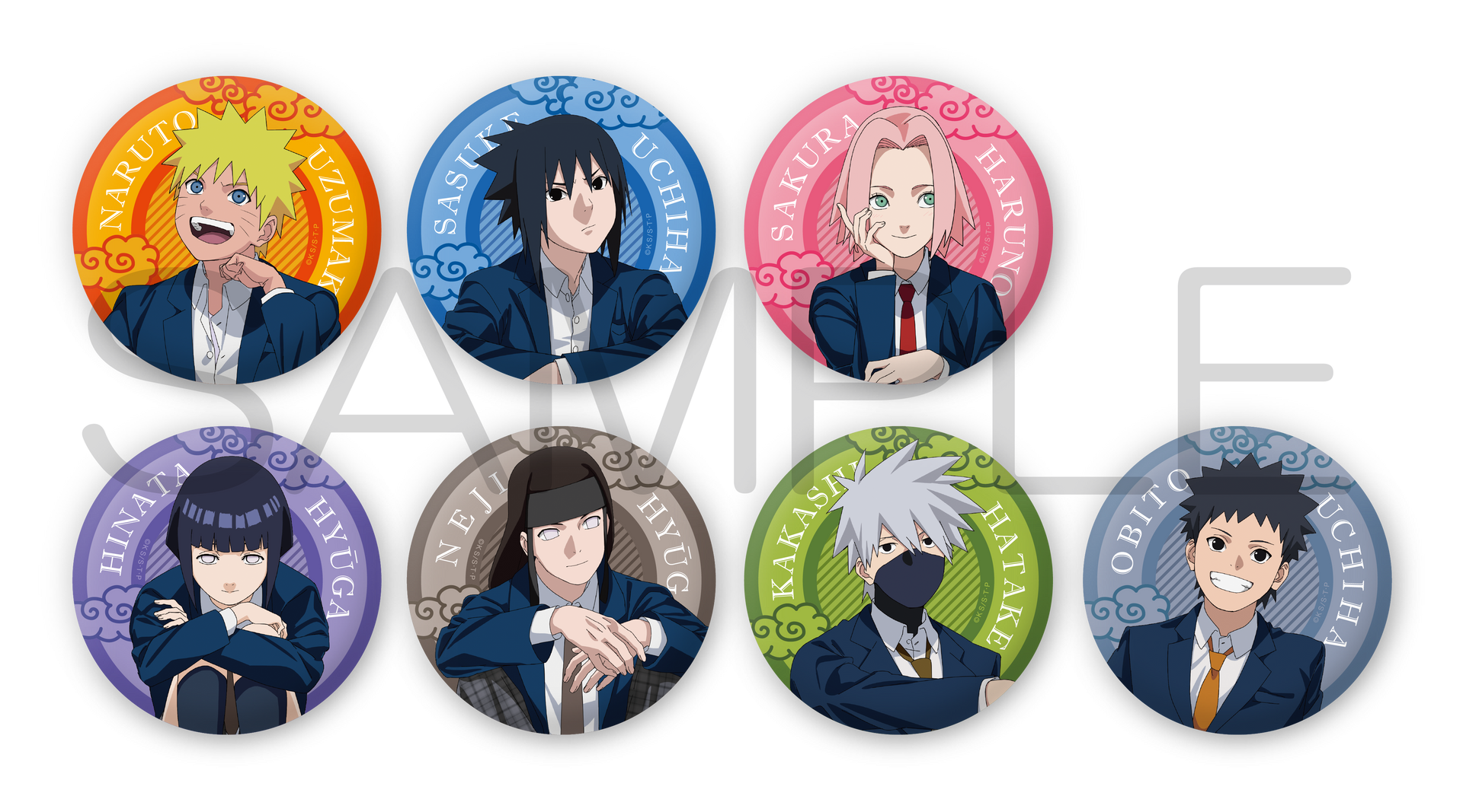 NARUTO ナルト 缶バッジ きらきら缶バッジコレクション box 02_NARUTO_kanbadge_76mm_SAMPLE