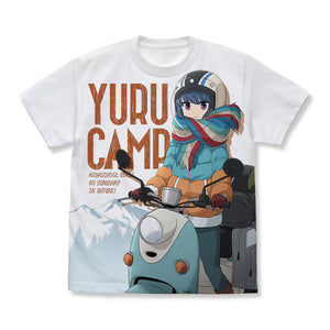 『ゆるキャン△』志摩リンとスクーター フルグラフィックTシャツ