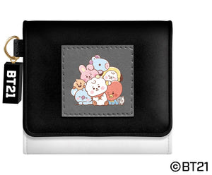 『BT21』三つ折り財布 モノトーン