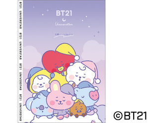 『BT21』ロゴテープ方眼ノート/オヤスミ