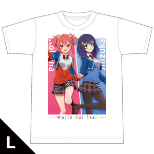 TVアニメ『ワールドダイスター』 Tシャツ[ここな&静香] Lサイズ