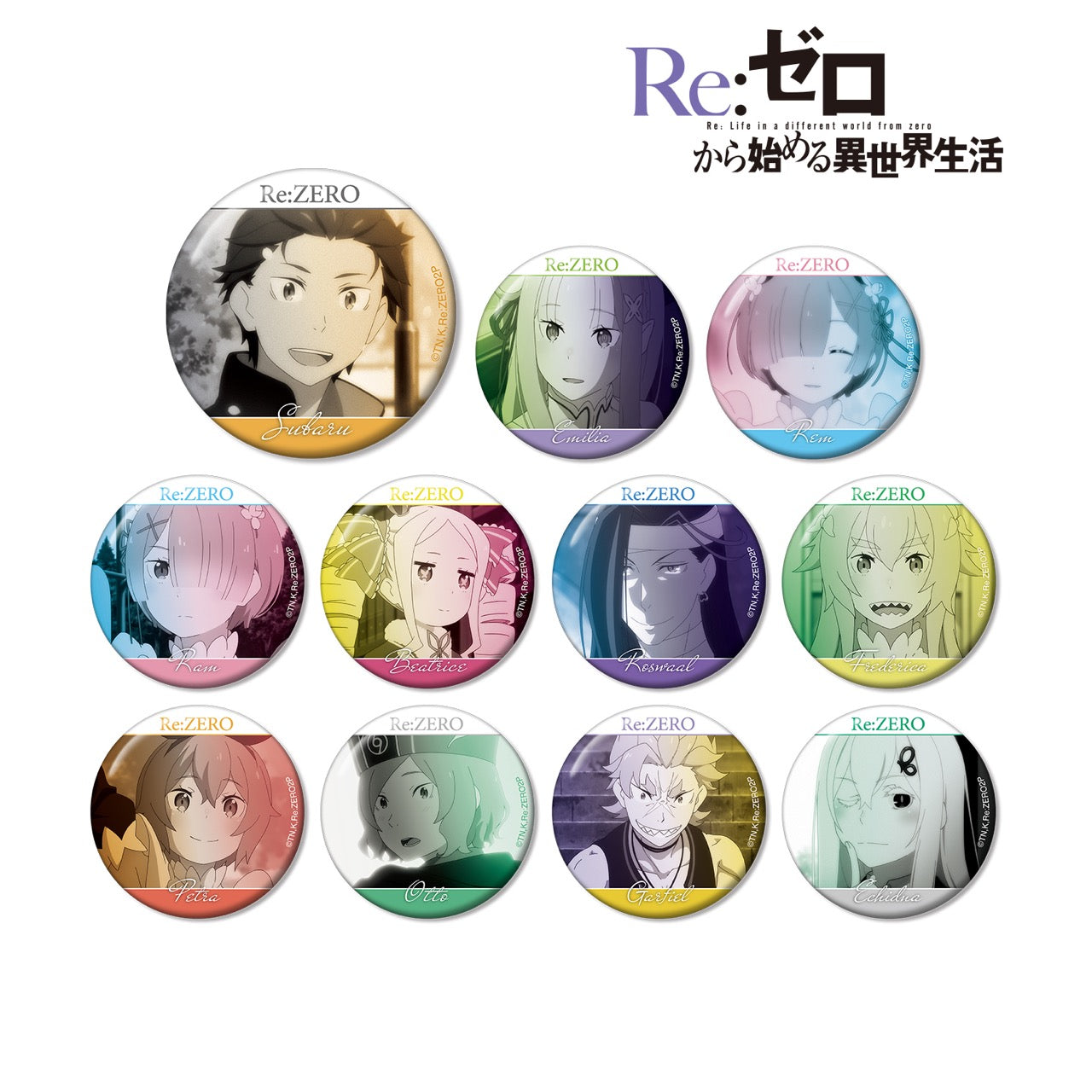 Re:ゼロから始める異世界生活』トレーディング缶バッジ BOX – Anime 