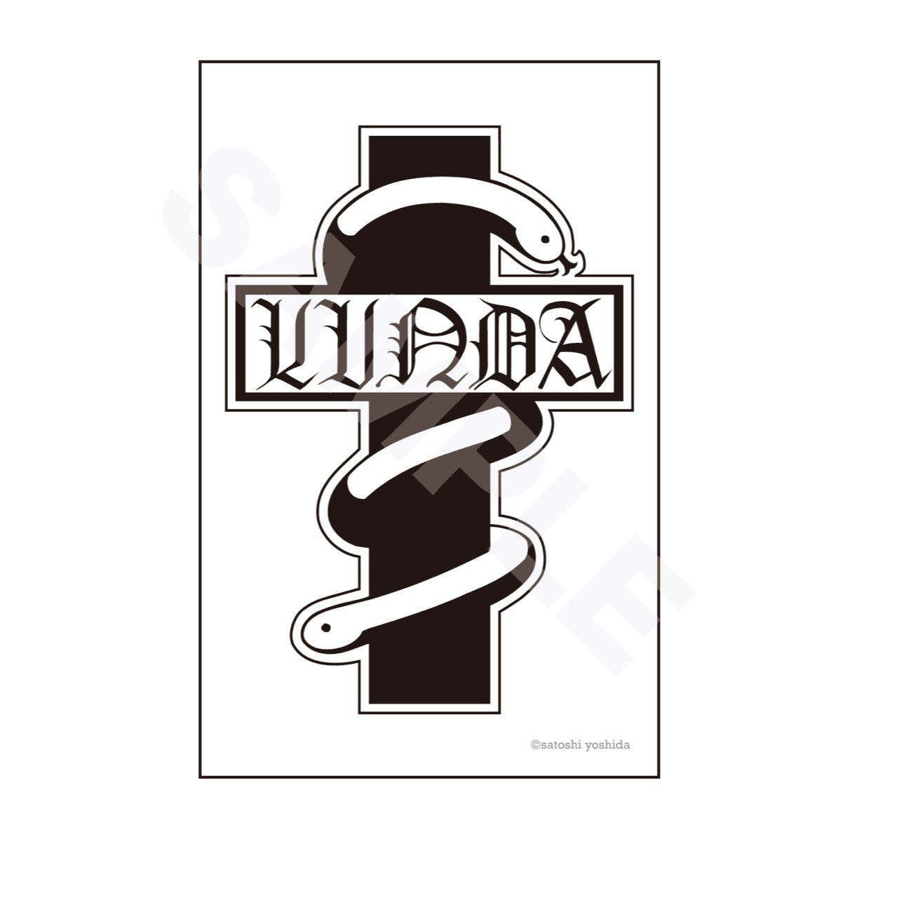 『荒くれKNIGHT』サテン地ステッカー 01 輪蛇 －LINDA－