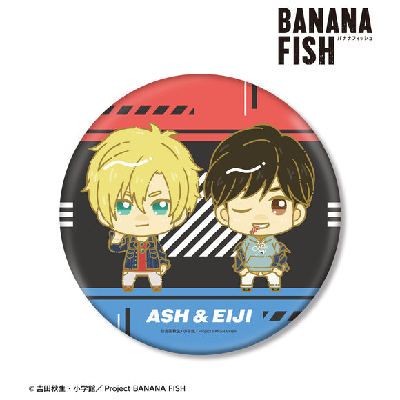 『BANANA FISH』アッシュ‧リンクス＆奥村英⼆ ちょこんと！ 第2弾 デニムver. BIG⽸ バッジ