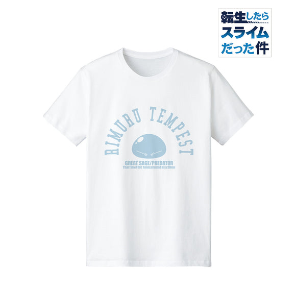 『転生したらスライムだった件』リムル カレッジデザインTシャツ(メンズ/レディース)