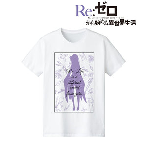 『Re:ゼロから始める異世界生活』エミリア ラインアート Tシャツ(メンズ/レディース)