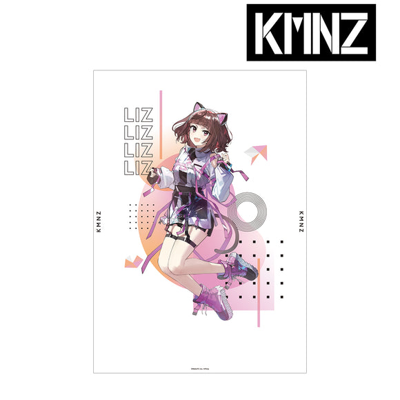 『KMNZ』緜先生 描き下ろしイラスト LIZ タクティカルファッションver. A3マット加工ポスター