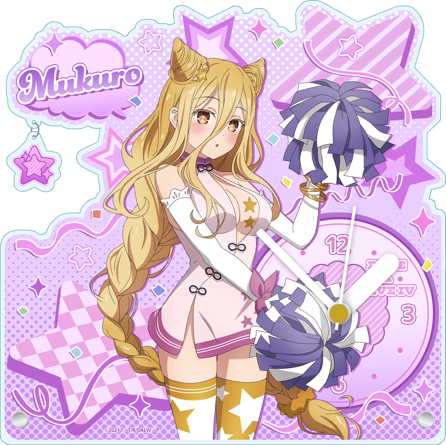 デート・ア・ライブIV 描き下ろし アクリル置時計 星宮六喰 チアガール デート・ア・ライブIV』 描き下ろし アクリル置時計【星宮六喰