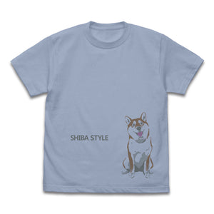 『世界の終わりに柴犬と』石原雄先生デザイン おすわりハルさん Tシャツ ACID BLUE