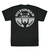 『ダンベル何キロ持てる？』シルバーマンジム ドライTシャツ BLACK