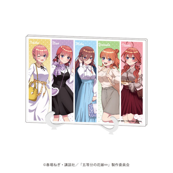 『五等分の花嫁∽』アクリルアートボード(A5サイズ) 01/集合デザイン 大阪デートver.(描き下ろしイラスト)