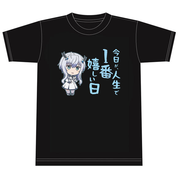 『魔王学院の不適合者』ミーシャの「今日が、人生で一番嬉しい日」Tシャツ