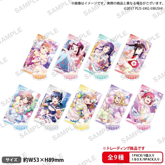 『ラブライブ！スクールアイドルフェスティバル』トレーディングスクエアアクリルスタンド Aqours ファンシーver. BOX