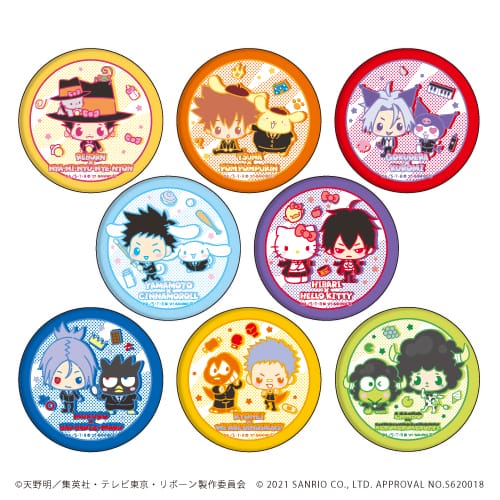 『家庭教師ヒットマンREBORN!×SANRIO CHARACTERS』缶バッジ 01/(全8種) BOX