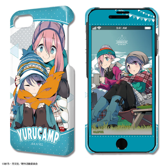 『ゆるキャン△』デザジャケット Ver.2 iPhone 8 Plus/7 Plus/6 Plus/6s Plus ケース＆保護シート デザイン01(各務原なでしこ&志摩リン)