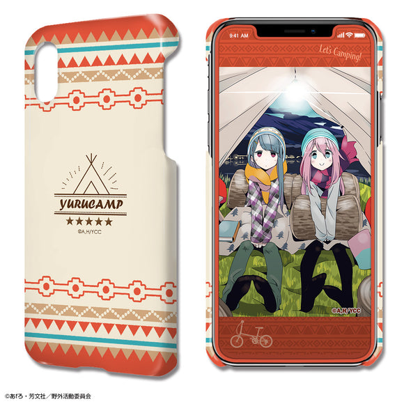 『ゆるキャン△』デザジャケット iPhone X/XS ケース＆保護シート デザイン01(各務原なでしこ&志摩リン/A)