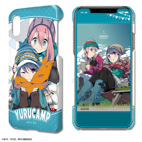 『ゆるキャン△』デザジャケット Ver.2 iPhone X/XS ケース＆保護シート デザイン01(各務原なでしこ&志摩リン)