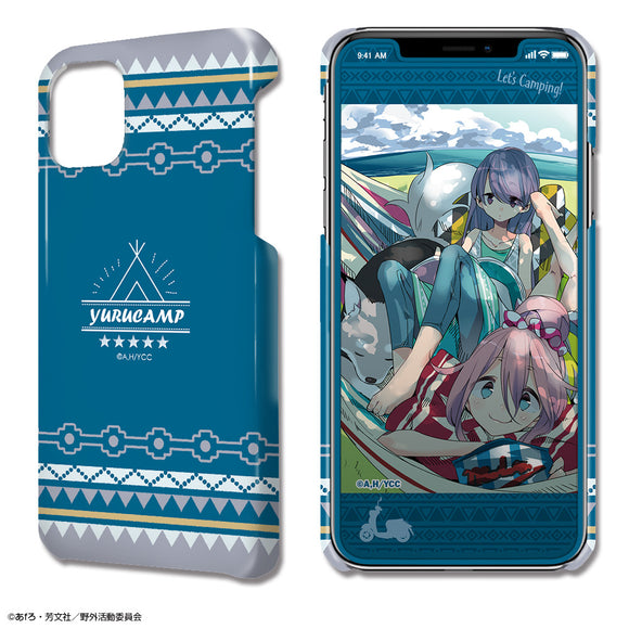 『ゆるキャン△』デザジャケット iPhone 11 ケース＆保護シート デザイン02(各務原なでしこ&志摩リン/B)