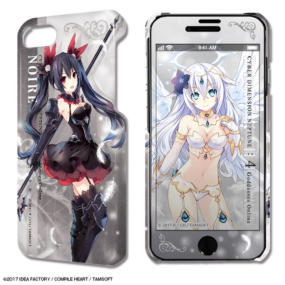 『四女神オンライン CYBER DIMENSION NEPTUNE』デザジャケット iPhone SE(第2世代)/8/7/6/6sケース＆保護シート デザイン02(ノワール)