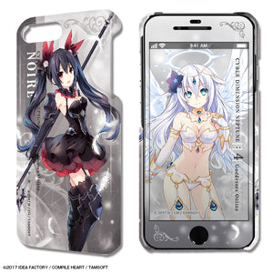 『四女神オンライン CYBER DIMENSION NEPTUNE』デザジャケット iPhone 8 Plus/7 Plus/6 Plus/6s Plusケース＆保護シート デザイン02(ノワール)