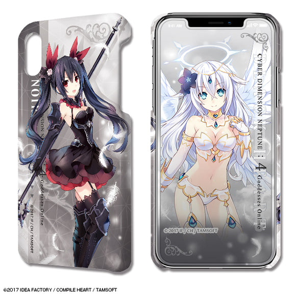 『四女神オンライン CYBER DIMENSION NEPTUNE』デザジャケット iPhone XRケース＆保護シート デザイン02(ノワール)