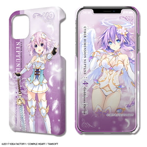 『四女神オンライン CYBER DIMENSION NEPTUNE』デザジャケット iPhone 11ケース＆保護シート デザイン01(ネプテューヌ)